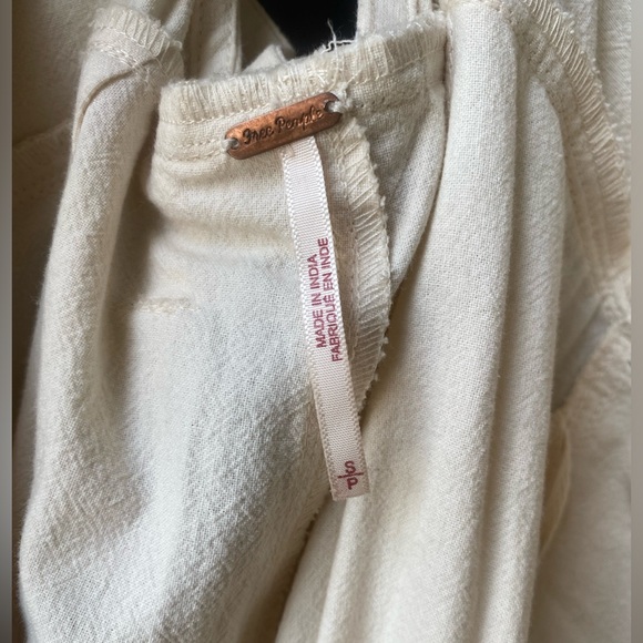 NWT Free People sleeveless cotton One Piece Jumpsuit Ivory - Picture 4 of 4